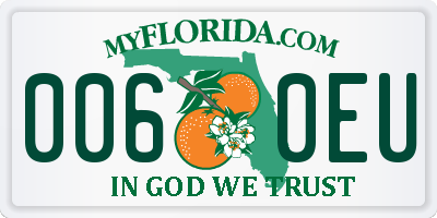 FL license plate 0060EU