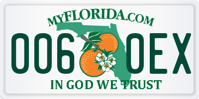 FL license plate 0060EX