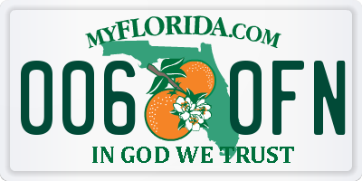 FL license plate 0060FN