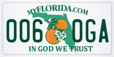 FL license plate 0060GA