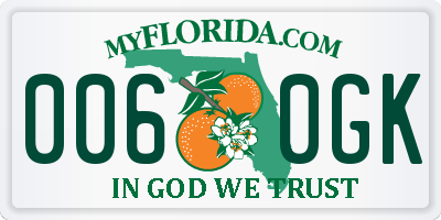 FL license plate 0060GK