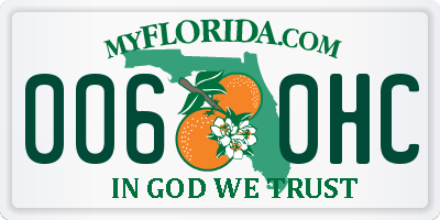 FL license plate 0060HC