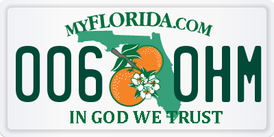 FL license plate 0060HM