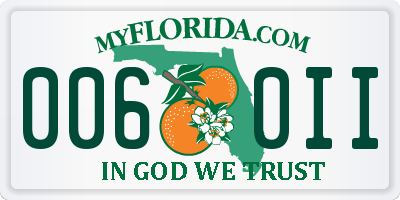 FL license plate 0060II