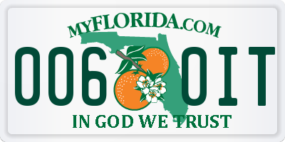 FL license plate 0060IT