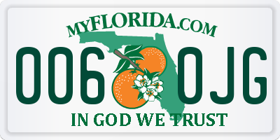 FL license plate 0060JG