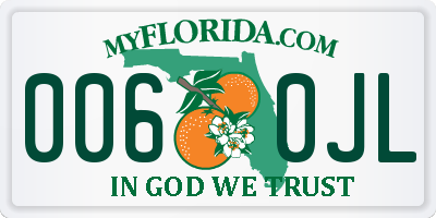 FL license plate 0060JL