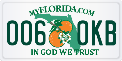 FL license plate 0060KB