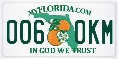FL license plate 0060KM