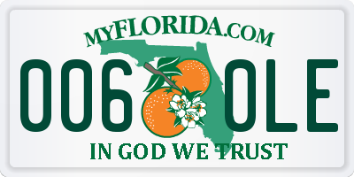 FL license plate 0060LE
