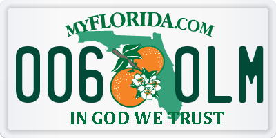 FL license plate 0060LM