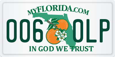 FL license plate 0060LP