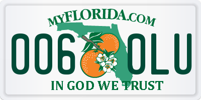 FL license plate 0060LU