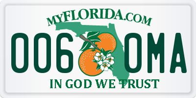 FL license plate 0060MA