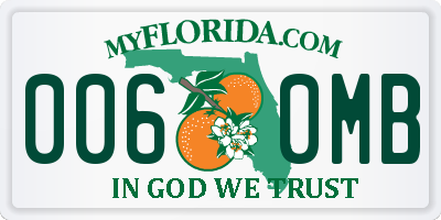 FL license plate 0060MB