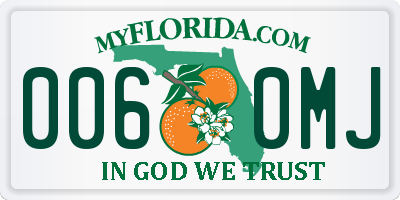FL license plate 0060MJ
