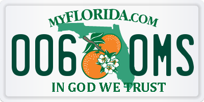 FL license plate 0060MS