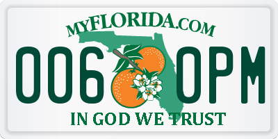 FL license plate 0060PM