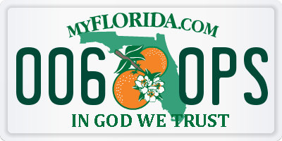 FL license plate 0060PS