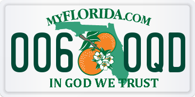 FL license plate 0060QD