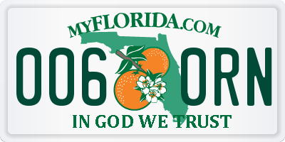 FL license plate 0060RN