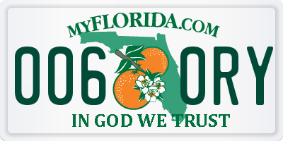 FL license plate 0060RY