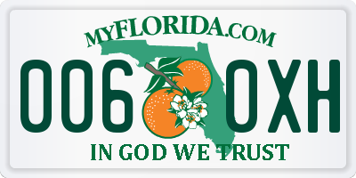 FL license plate 0060XH