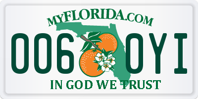 FL license plate 0060YI