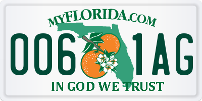 FL license plate 0061AG