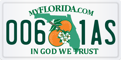 FL license plate 0061AS