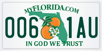 FL license plate 0061AU