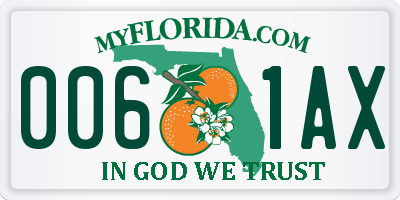 FL license plate 0061AX
