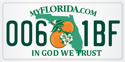 FL license plate 0061BF