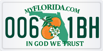 FL license plate 0061BH