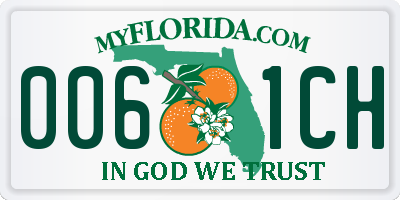 FL license plate 0061CH