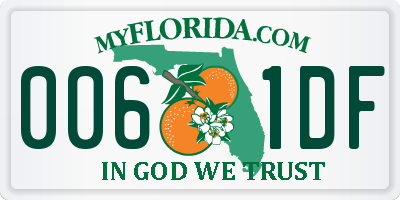 FL license plate 0061DF