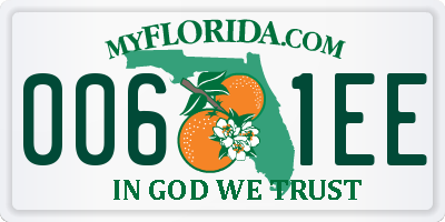 FL license plate 0061EE