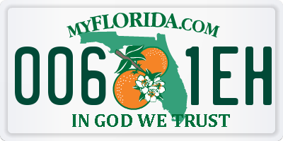 FL license plate 0061EH