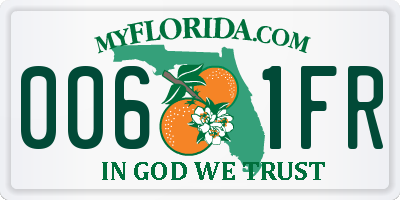 FL license plate 0061FR