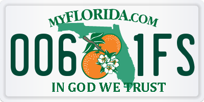 FL license plate 0061FS