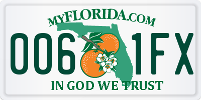 FL license plate 0061FX