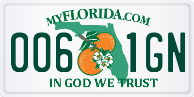 FL license plate 0061GN