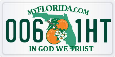 FL license plate 0061HT