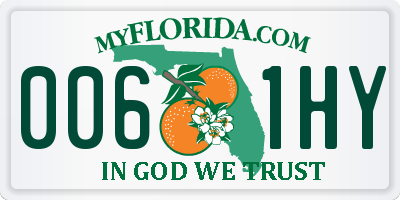 FL license plate 0061HY
