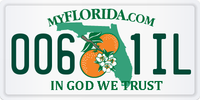 FL license plate 0061IL