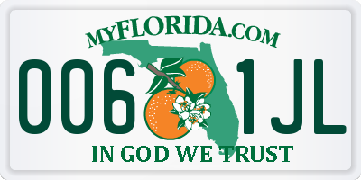 FL license plate 0061JL