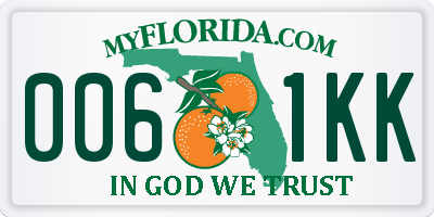 FL license plate 0061KK