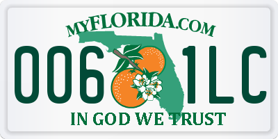 FL license plate 0061LC