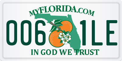 FL license plate 0061LE
