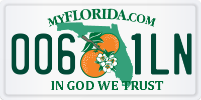 FL license plate 0061LN